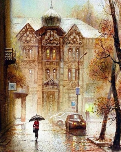 Paint By Numbers City Raining