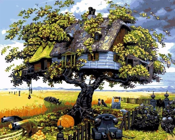 Paint By Numbers Treehouse