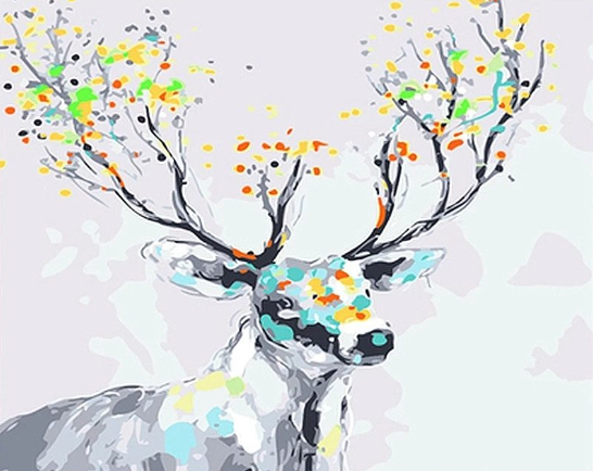 Paint By Numbers White Deer 40x50