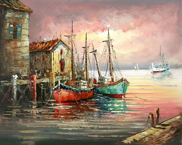 Paint By Numbers Hamn 40x50