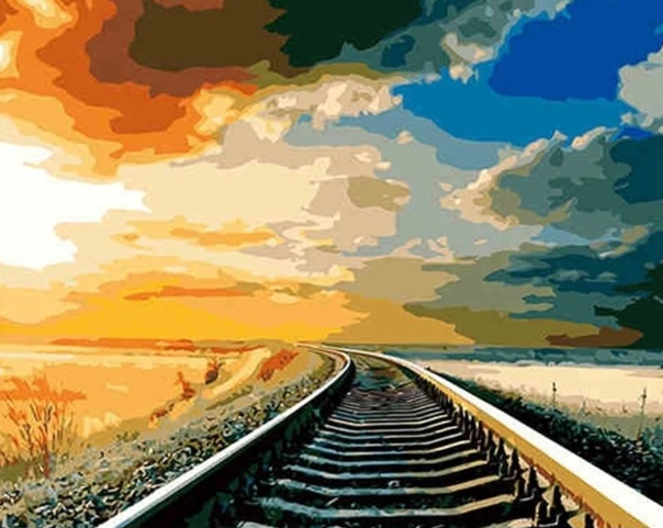 Paint By Numbers Railway 40x50