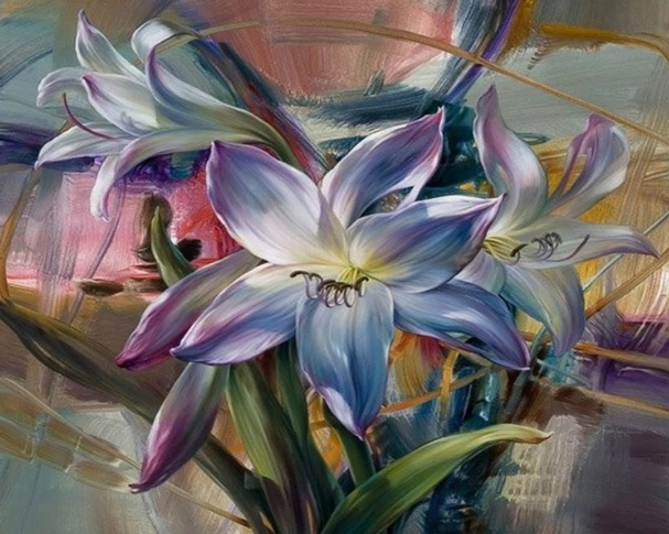 Paint By Numbers Lily Flowers 40x50