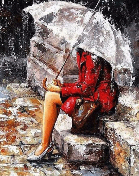 Paint By Numbers Girl Under Umbra 40x50