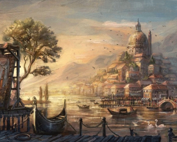 Paint By Numbers Gondolhamn 40x50