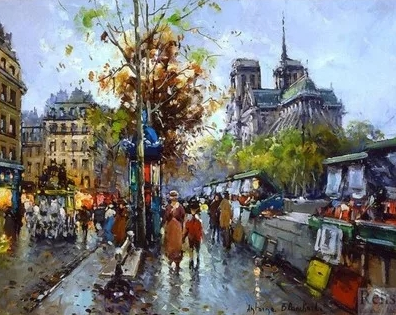 Paint By Number City Street 40x50