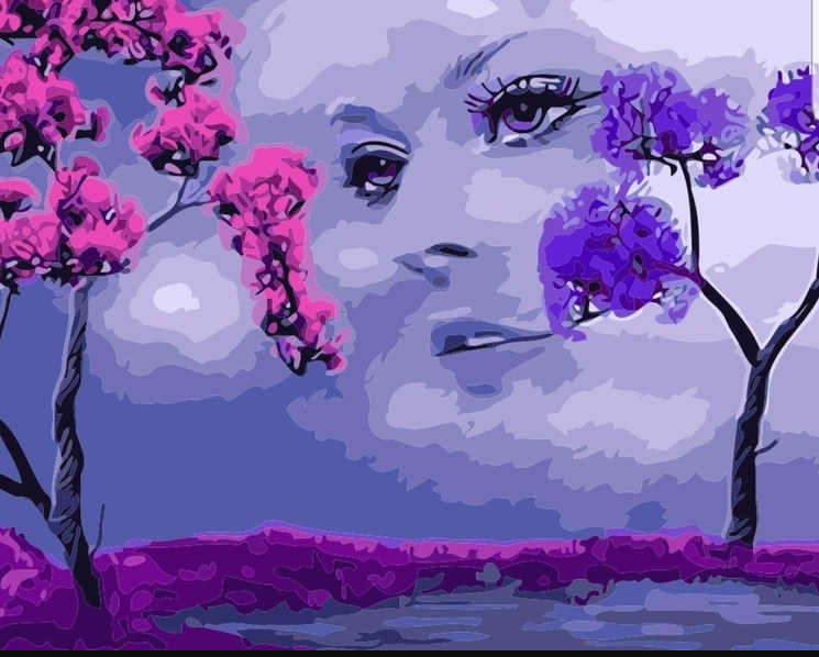 Paint By Numbers Face In Heaven 40x50