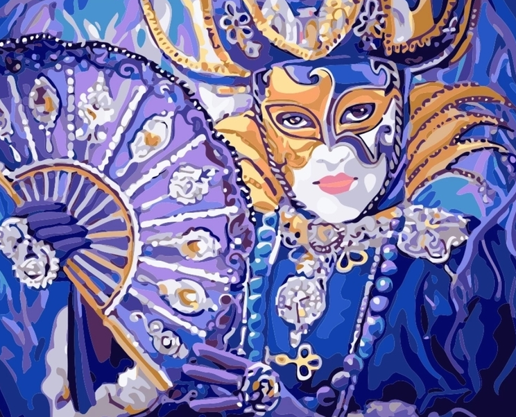 Paint By Numbers Mask Woman 40x50