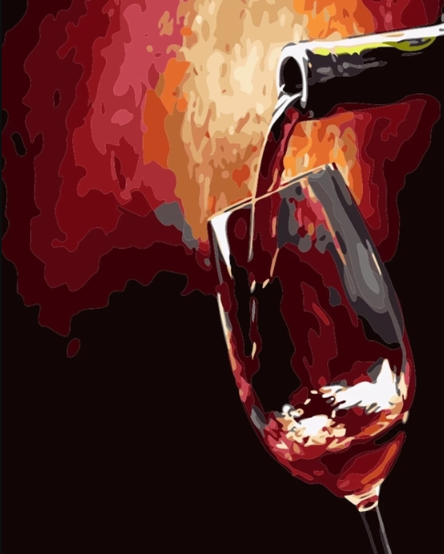 Paint By Numbers Wine 40x50