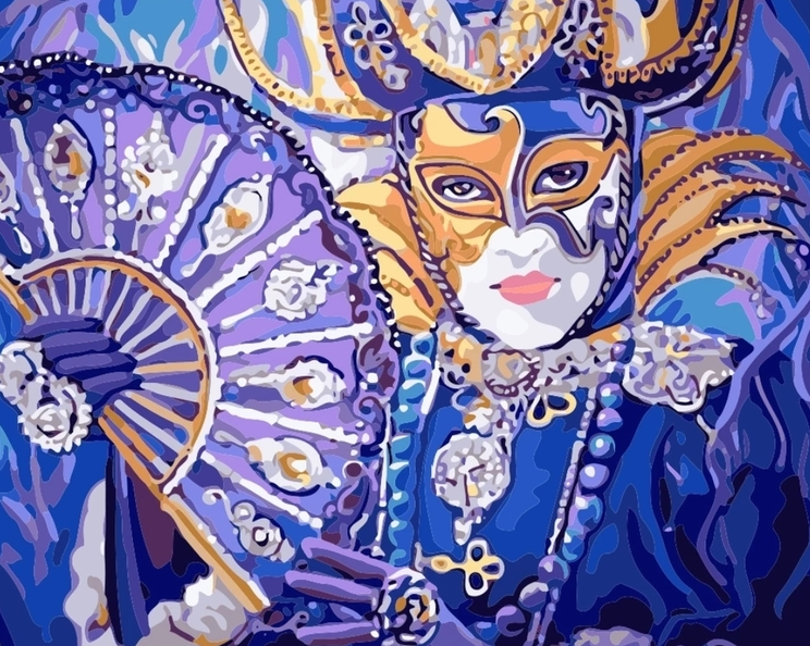 Paint By Numbers Mask Woman 40x50