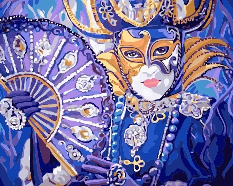 Paint By Numbers Mask Woman 40x50