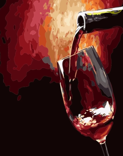 Paint By Numbers Wine 40x50