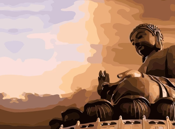 Paint By Numbers Praying Buddha 40x50