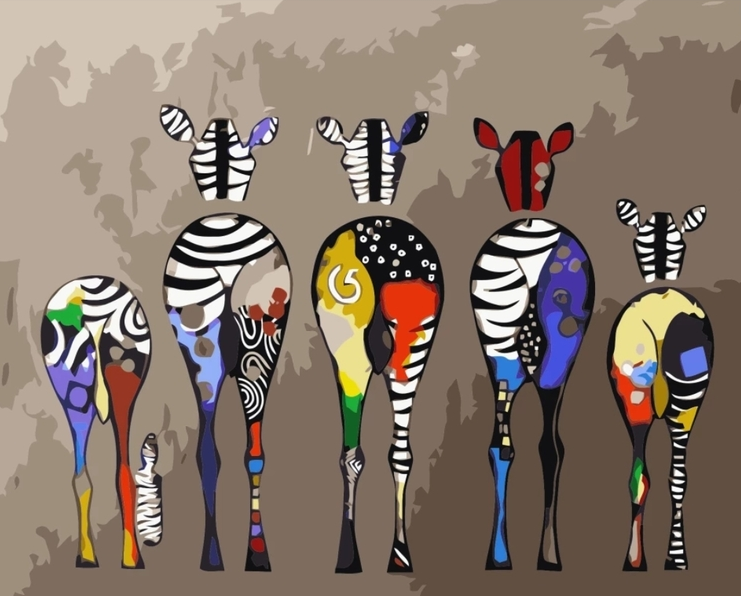 Paint By Numbers Color Zebras 40x50