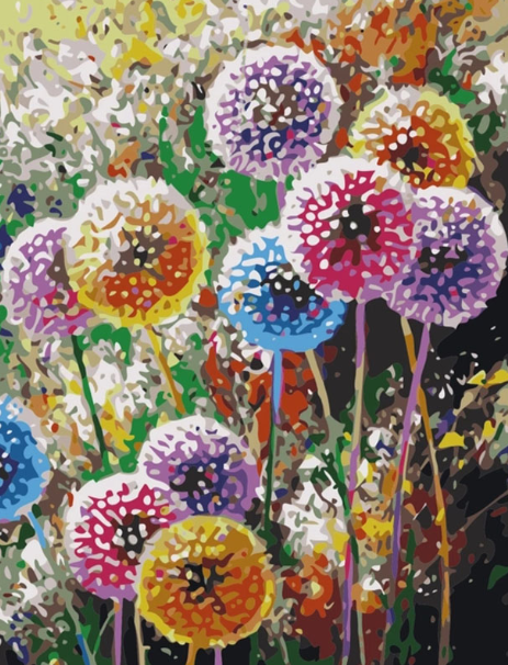 Paint By Numbers Colorful Dandelion 40x50