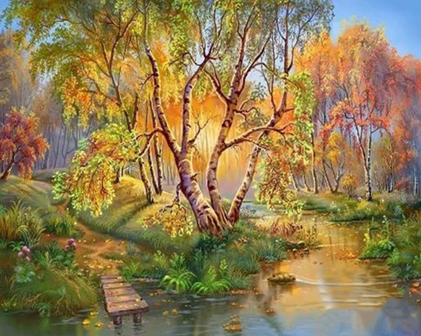 Paint By Numbers Skogsån 40x50