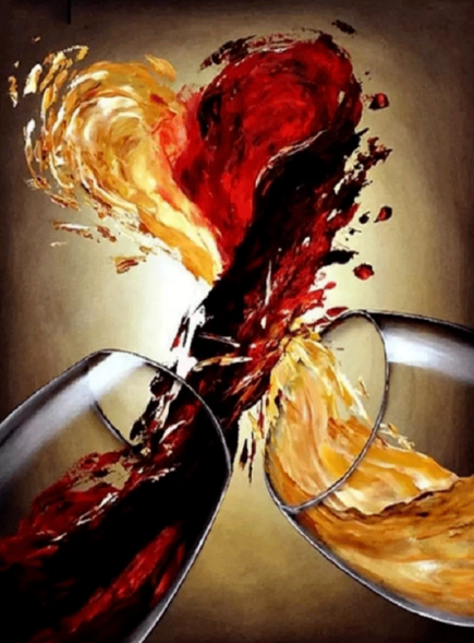Paint By Numbers Wine Heart 40x50