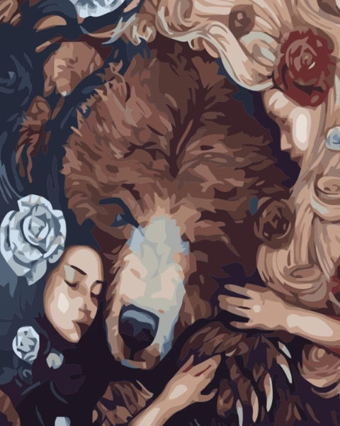 Paint By Numbers Bear And Beautys 40x50