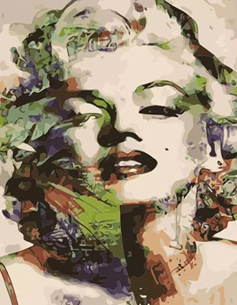 Paint By Numbers Marilyn Monroe Green 40x50