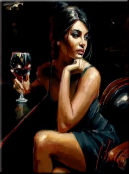 Paint By Numbers Lonely In The Bar 40x50