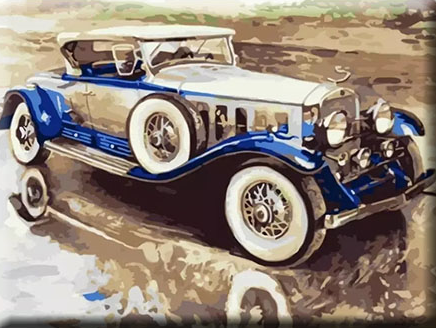 Paint By Numbers Bil Nostalgi 40x50