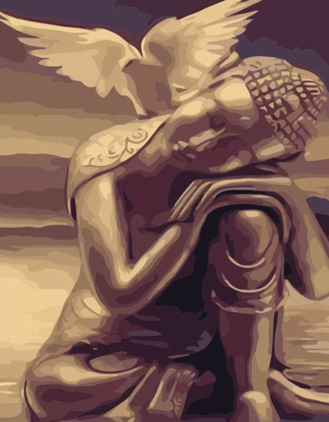 Paint By Numbers Buddha And Pigeon 40x50