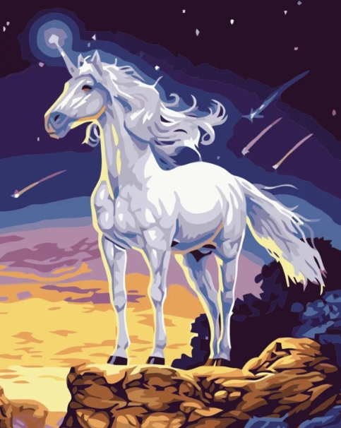 Paint By Numbers Sky Unicorn 40x50