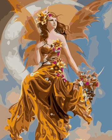 Paint By Numbers Butterfly Fairy On Moon 40x50