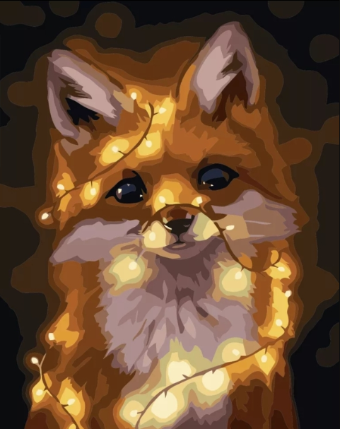 Paint By Numbers Fox Light 40x50