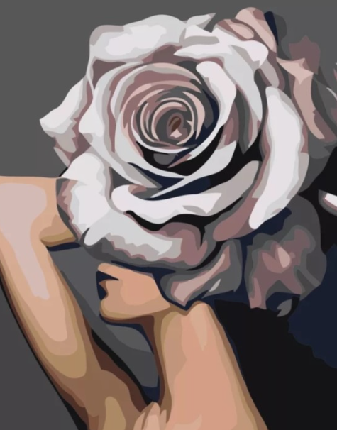 Paint By Numbers Rose Woman 40x50