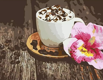 Paint By Numbers Coffee Orchid 40x50