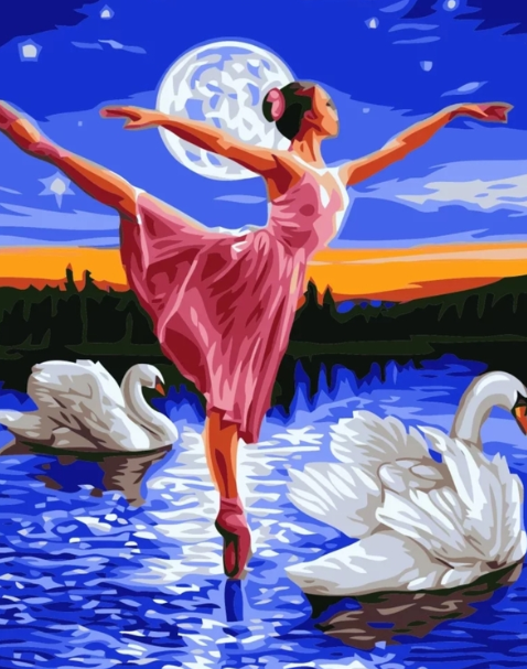 Paint By Numbers Svandammen 40x50