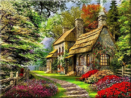 Paint By Numbers Stenhuset 40x50