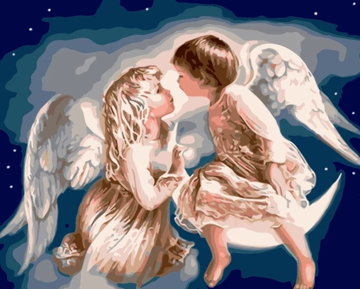 Paint By Numbers Two Angels 40x50