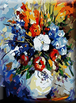 Paint By Numbers Färgsprakande Blomsterbukett 40x50