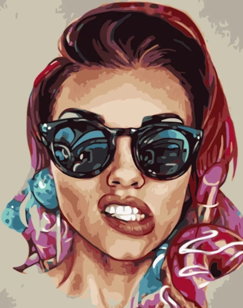Paint By Numbers Cool Girl 40x50