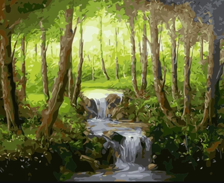 Paint By Numbers Skogsbäcken 40x50
