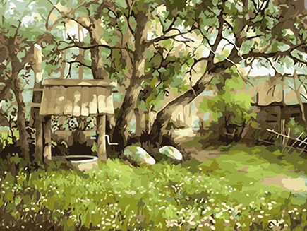 Paint By Numbers Brunnen 40x50