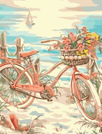 Paint By Numbers Cykel Vid Havet 40x50