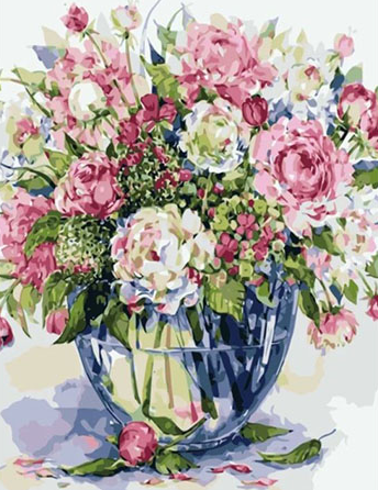 Paint By Numbers Blommor I Glasvas 40x50