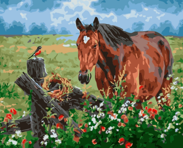 Paint By Numbers Häst I Hage 40x50