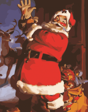 Paint By Numbers Happy Santa 40x50