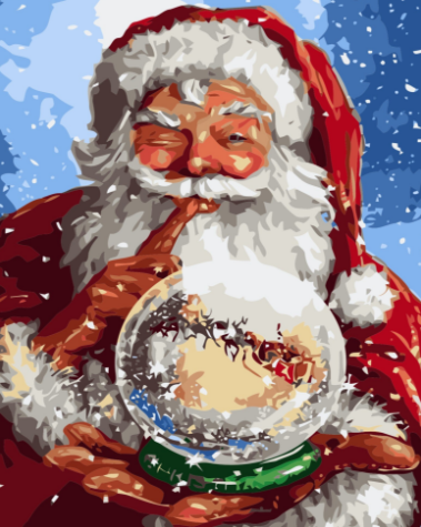 Paint By Numbers Tomte Snöglob 40x50
