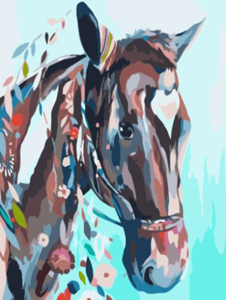 Paint By Numbers Häst Allmoge 40x50