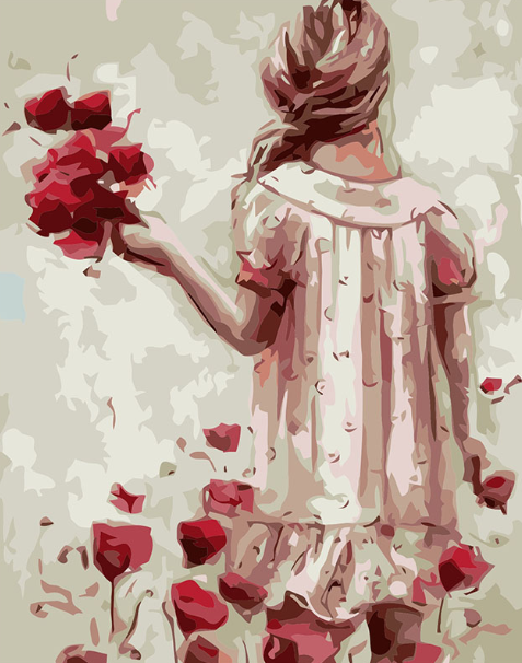Paint By Number Vallmoflicka 40x50