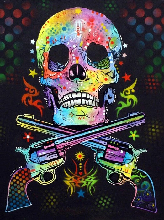 Diamond Painting Skull And Guns*
