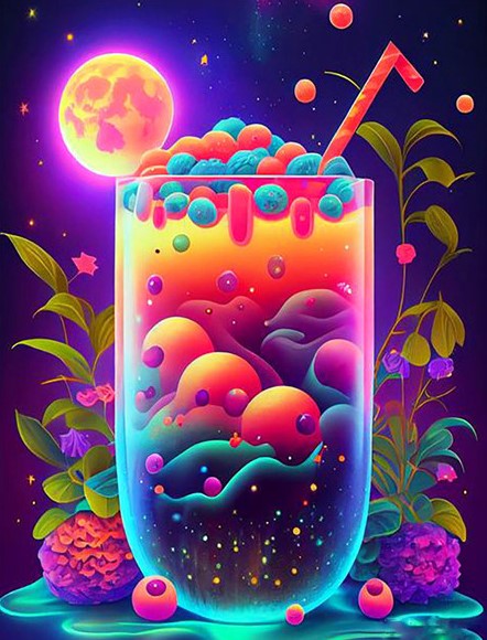 Diamond Painting Moonlight Drink*