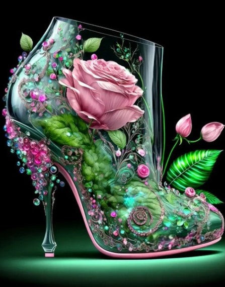 Diamond Painting AB Drills Shoe Roses*
