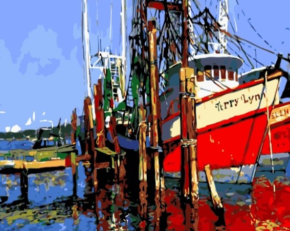 Paint By Numbers Shippers Boat 40x50*