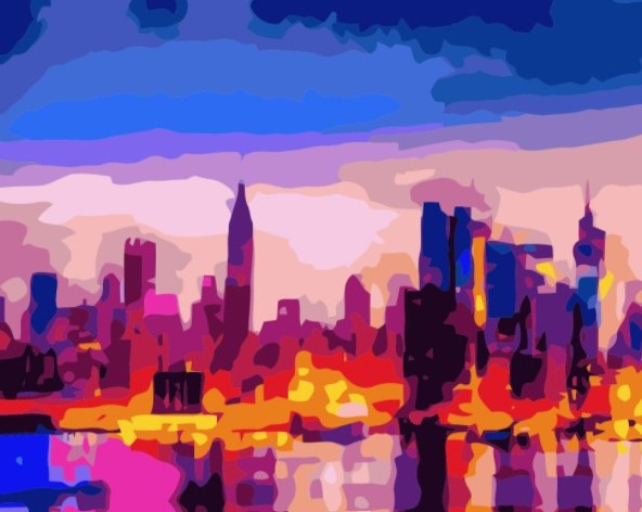 Paint By Numbers Color City 40x50*