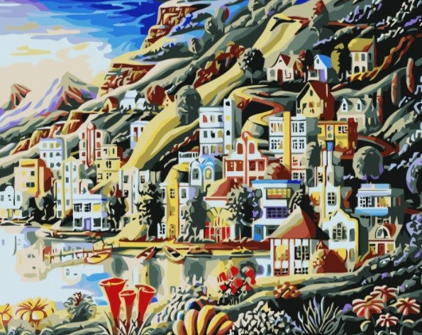 Paint By Numbers Strandhus 40x50*